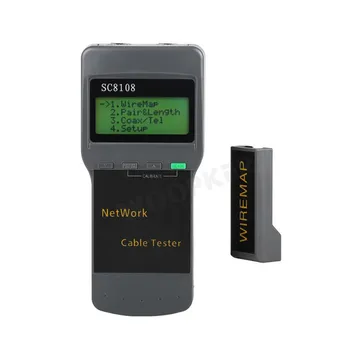 LCD Displej SC8108 Siete Tester Meter RJ45 Cat5e Cat6 UTP Unshield LAN Kábel RJ11 Telefónny Kábel Nástroj Testu