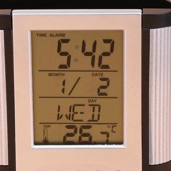 LCD Stôl Držiak na Pero, Ceruzka Kontajner s Kalendár, Časovač, Budík Teplota