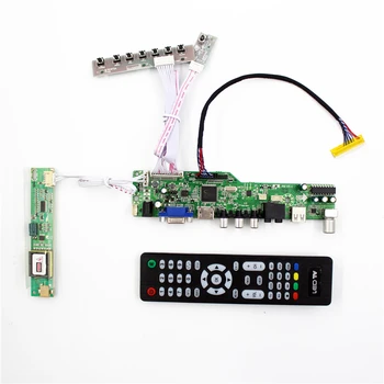 LCD TV radič rada podpora TV AV konektor VGA Audio USB HDMI pre 14.1 palcov 1 280 X 800 LP141WX3-TLB4 M141NWW1-101 M141NWW1-103 LCD