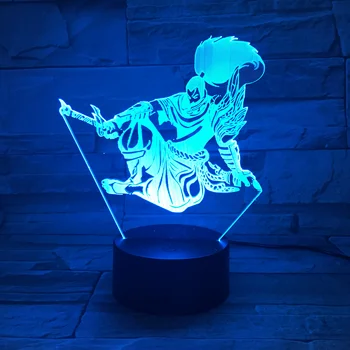 League of Legends LoL Hrdinovia LED Nočné Svetlo Dotykový Senzor 7 Farby Dieťa Deti Unforgiven Yasuo stolná Lampa Spálne