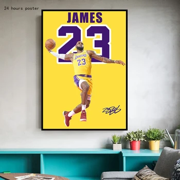 LeBron James Plagát, Tlač HD Plátno na Maľovanie Domov, Miestnosti Dekorácie Basketbalová Legenda Nástenné Maľby Nástenné nástenné art