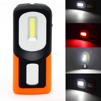 LED COB Pracovné Svetlo rucneho Baterka Flash svetlo Lampy USB Nabíjateľné Magnetické Silný Camping Stan Lucerna Háku Magnet