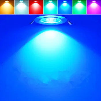 LED Downlight RGB 5w 10w 15w LED Panel Svetlo Skryté Zapustené Stropné Osvetlenie s Diaľkovým ovládaním Spálňa KTV Hotel Koridor
