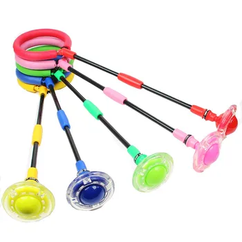 LED Hračky Blikajúce Skákanie Krúžok Farebné Členok Preskočiť Kruhu Skladacia Swing Loptu pre Deti X85