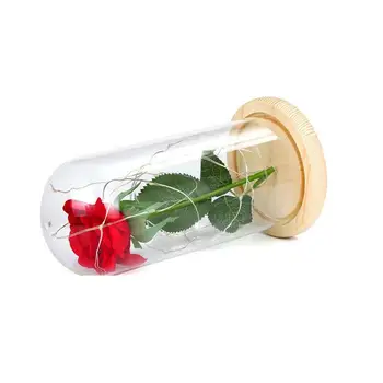 LED Krásy Rose a Zviera Batérie Powered Červený Kvet String Svetlo Stolná Lampa Romantického Valentína Darček k Narodeninám Decoration30
