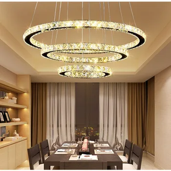 LED lesk krištáľové lustre, osvetlenie, zariadenie pre obývacia izba hotel Lesk diaľkové ovládanie Visí lampa spálne dekorácie
