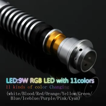 LED Lightsaber Lk Star Cosplay Light Saber s Hlasovým Vader Meč Zafarbenie Kov Rukoväť stick svetelný lightstick