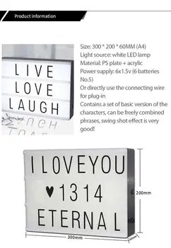 LED List DIY Puzzle Light Box Valentína Spoveď Nočné Svetlo 96 Karty Písmená A Číslice, Bude Zostavené Na Dropship