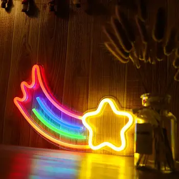 LED Neon Nástenné svietidlo Rainbow Tvarované Neónové Značky pre Galéria Umenia Bar Domov Spálňa Vianočné Dovolenku Dekorácie Business Store Prihlásenie