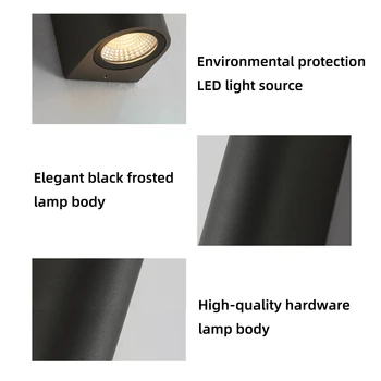 LED Nástenné svietidlo Vonkajšie Vodeodolné IP65 Veranda Svetla Hliníkové Nástenné Svietidlo Moderného Domova Dekoratívne Svetlo Veranda, Záhradné Osvetlenie