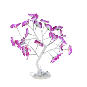 LED Orchidea Pobočky Svetlo Umelý Kvet Kvetinový Kvet Dekoratívny Strom Tabuľka nočné Svetlo pre Domáce Vianočné Party Dekorácie