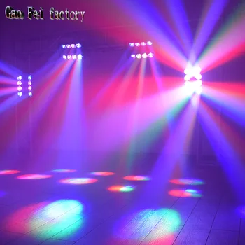 LED Pavúk Svetlo 8X12W 4In1 RGBW Lýra Mobile Lúč Vplyv Na Javisku, Nočný Klub, Disko Party