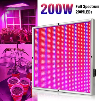 LED Phyto Lampa Panel 200W celé Spektrum LED Rásť Svetlo AC85-265V Horticole Pre Vnútorné Sadeníc Rastlín kvety Rastú Stan Hydroponické