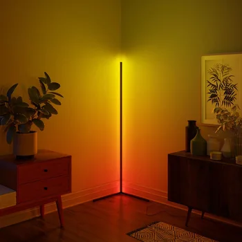 LED Poschodí Lampa Rohu LED Poschodí Svetlo Farebné RGB Atmosféru Spálne lampa Klub Domova Okolitého Osvetlenia Rohu Stojí Lampa