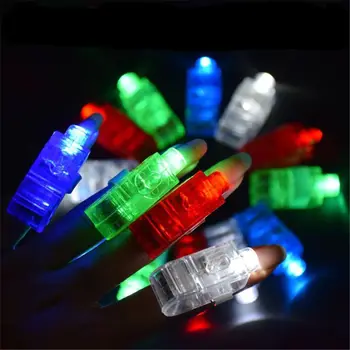 LED Prst Svetlá 100 Pack Prst Prsteň Žiara Palice pre Deti, Dospelých, Svetlé Strany Y4UD