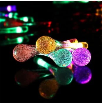 LED Reťazec Svetlo Kvapka Vody 2 M 20Balls Vianočné Osvetlenie RGB / Biela / Teplá Biela Slnečné Svetlo