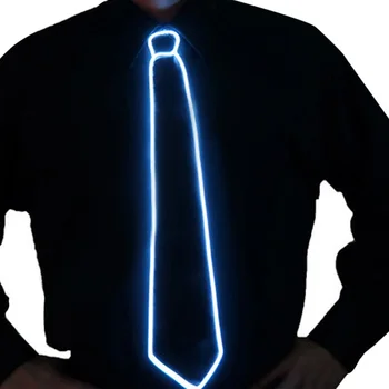 LED sa rozsvieti Bliká Kravatu Novinka Svetelný Kravata 4Color Zdroj Svetla Prekladané Pre Mužov Klub Cosplay Party Žiariace Dodávky Bar