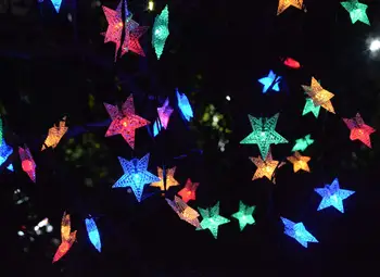 LED Solárne String Svetlo 6m 50LEDS Solar Star String Víla Svetlo Vonkajšie Záhradné Vianočné Party Dekorácie Slnečné Svetlo