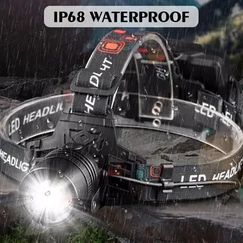 Led Svetlomet Super Vytrvalosť XHP50 Silný Reflektor 18650 Usb Baterka Vedúci Svetlo Led Rybárske Waterful Nabíjateľné Svietidlo