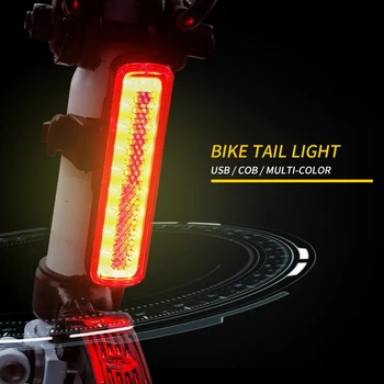 LED Svetlá na Bicykel, USB Nabíjateľné Zadné Svetlo na Bicykli Lampa Cestnej MTB Bike Farba zadné svetlo Šport Výstražné Svetlo Cyklistické Doplnky