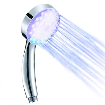 Led Svetlá Odovzdanie Zrážok Sprcha Hlavu s Kontrolovanou Teplotou 3 Farby Sprcha Hlavu Jednom Kole Vedúci Rc-9816 fot Vody Kúpeľňa