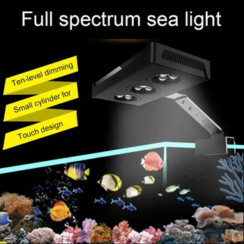 LED Touch Ovládania Morskej Vody Coral Svetla 10 Úrovne Stmievanie 30W Morskej Vody Coral Svetlo Vhodné pre 30-50 CM akvárium 110-220V