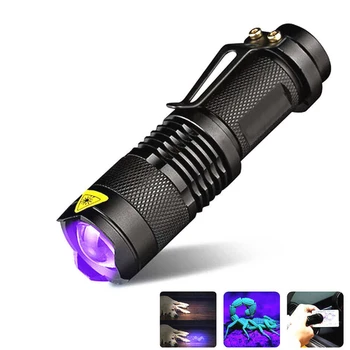 LED UV Baterka 365nm 395nm Blacklight Scorpion UV Svetlo Pet Moču Detektor Zoomovateľnom Ultrafialové nabíjateľná vonkajšie osvetlenie