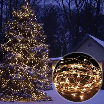 LED Vonkajšie Slnečné Lamps10m/20m/30 m/50m Led Reťazec Svetlá Víla Sviatok Vianočný Večierok Girlandy Solárne Záhradné Nepremokavé Svetlá