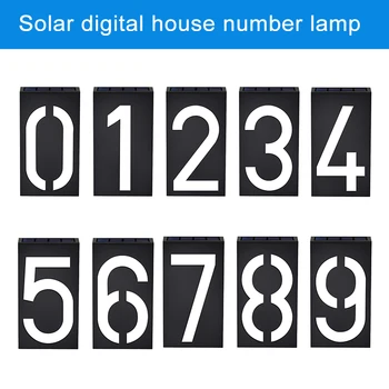 LED Číslo Domu Solárne Napájanie Digitálnych Hotal Dvere, Steny Slnečné Svetlo Adresu Znak Lampa Vlastné Ulica, Číslo Doska