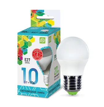 LED žiarovka LED, BALL-štandard 10 W E27 4000 K 900Лм ASD