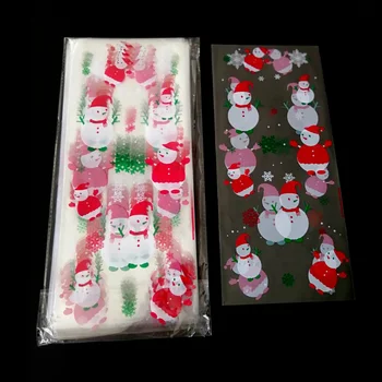 Leeiu 50Pcs Veselé Vianočné Pečenie Balenie Vrecia Cartoon Vianoce, Santa Claus Snehuliak Snack Candy Bag Cookies Skladovanie Taška
