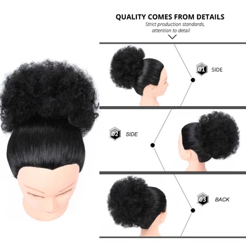 Leeons Brown Black Syntetické Cope, Predlžovanie Vlasov Clip Na Pony Chvost Kinky Copu Afro Lístkového Kinky Kučeravé Copu Hairpiece
