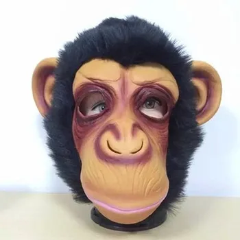 Legrační Opice Hlavu Masku Plnú Tvár Dospelých Opíc Realistická Maska Priedušná Halloween Maškaráda Maškarný Cosplay Party Rekvizity