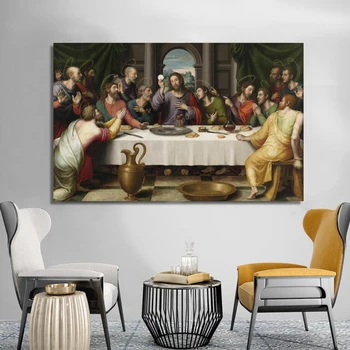 Leonardo da Vinciho Poslednej Večeri, Plagáty a Tlačí na Steny Umelecké Plátno Slávny obraz na Stenu Obrázok, Dekorácie pre Obývacia Izba Dekor