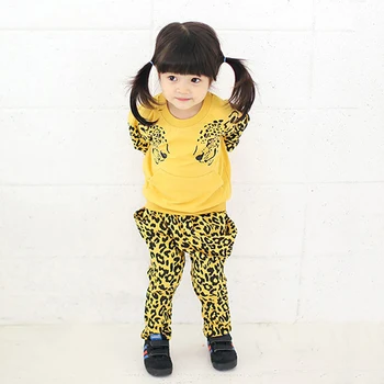 Leopard Deti Oblečenie Sady Jar Jeseň Chlapci Oblečenie Sady Školy Dievčatá Šport Vyhovuje Bavlna Deti Tepláky Batoľa Oblečenie