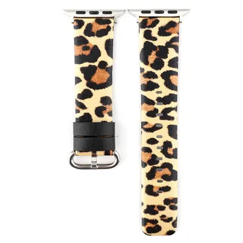 Leopard Kožený Remienok pre Apple hodinkám 44 mm 42mm 40 mm 38 mm Muži/Ženy Módny Náramok pre iWatch Série 4 3 2 1 Watchband
