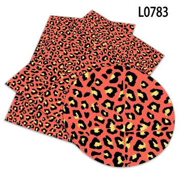 Leopard Vytlačené Syntetické Faux Kožené 30 cm x 136 cm Textílie Šitie DIY Taška na Obuv Materiál L078 L079