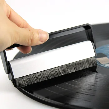 LEORY Vinylových platní Rukoväť Uhlíkových Vlákien Kefa Čistiaca Kefa na Drhnutie Gramofónu Phonograph Záznamy Longplay Reproduktorový Stojan