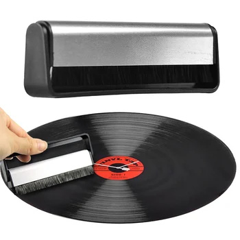 LEORY Vinylových platní Rukoväť Uhlíkových Vlákien Kefa Čistiaca Kefa na Drhnutie Gramofónu Phonograph Záznamy Longplay Reproduktorový Stojan