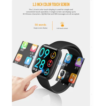 Lerbyee P80 Šport Smart Hodinky Full Screen Dotknite Sa Položky Nepremokavé Fitness Kapela Bluetooth Srdcového Tepu Krokomer Smartwatch 2020