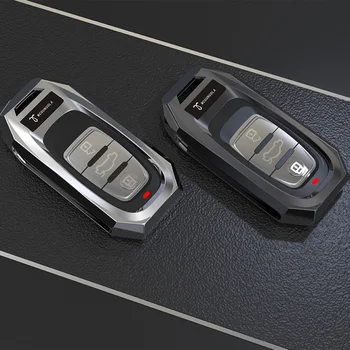 Letecká zliatiny zinku Auto Auto Styling Soft Key Prípade Pre Audi A1 A3 A4 A5 Q7 A6 C5 C6 Držiteľ karty Shell Diaľkové Kryt Auto-Styling