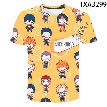 Letné Anime Haikyuu 3D T shirt Muži, Ženy, Deti Bežné Streetwear Módy Chlapec Dievča Deti Vytlačené T-shirt Pohode Topy Čaj