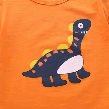 Letné Baby Chlapci Cartoon dinosaura Krátky Rukáv T-shirt Topy + Bežné Šortky Deti Oblečenie Set sa Detí Dva Kusy Suits23