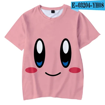 Letné Deti Bežné t-shirt Kirby 3D Deti t tričko Karikatúra Roztomilý Harajuku Kirby Módne Chlapec Dievča Pop Top 3D Deti Krátky Rukáv