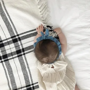 Letné Funny Baby Kombinézach Konope-bavlna bez Rukávov Luk Plazenie Vyhovovali Dieťa Dievča Oblečenie Pre Novorodenca Babys
