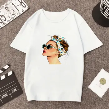 Letné Harajuku Kawaii Dámske Tričko Topy Pohode Dospievajúce Dievča Tlačené Grafický T-Shirt Ženy Zábavné Móda Plus Veľkosť Tee Tričko Femme