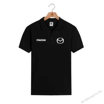 Letné male auto logo-krátke rukávy Mazda polo tričko auto farbou topy