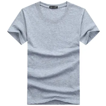 Letné Muži T-Shirts Klasickej Krátky Rukáv O Tvaru Farbou Voľné Základné T-Shirt Bežné Fitness Mužov Klesnutie Tees Košele