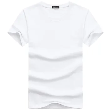 Letné Muži T-Shirts Klasickej Krátky Rukáv O Tvaru Farbou Voľné Základné T-Shirt Bežné Fitness Mužov Klesnutie Tees Košele