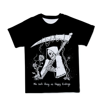 Letné Mužov 3d T-Shirt Harajuku Cool Fashion Street Style Muži/WomenT-Tričko Skull Série Oblečenie Veľkosť 110-6XL